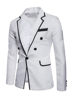Blazer Jacken Männer Two Tone Button Casual Suits