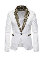 Blazer Jacken Patchwork Männer Freizeitanzüge