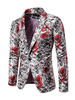 Blazer Jacken Rose Blumendruck Casual Suits For Man