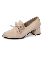 Block Heel Pumps Retro Square Toe Frauenschuhe mit niedrigen Absätzen