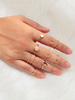 Blond Ringe Metall Perlen 8 Stück Frauen Schmuck