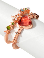 Blonde Ringe Strawberry Ring Metal Damen Schmuck