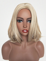 Blondes Haar Perücken Frauen Zentrum Trennung Bob Synthetische Perücken