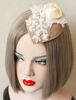 Blume Fascinator Hut Spitze Applique Perlen Hochzeit Hüte