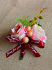 Blumen-Abschlussball Boutonniere-Rosa-synthetische Hochzeits-Blumen
