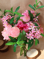 Blumen-Blumenstrauß-Hochzeits-Rosa-Grün verlässt Brautblumensträuße