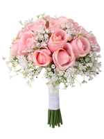 Blumen für Hochzeit hübsche verdrahtete Form-Polybaumwollmischung Brautsträuße