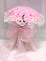 Blumen für Hochzeit Wunderschöne Poly/Baumwoll-Mischung Drahtform