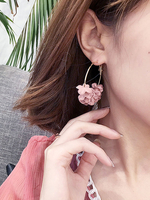 Blumen Hoop Ohrringe Anweisung Ohrringe Geschenk für sie