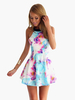 Blumen Schlittschuhläufer Kleid 2021 Damen Ärmelless Kurz Sommer Kleid