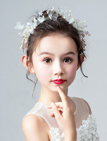 Blumenmädchen Headpieces Elfenbein Stirnband Kinder Haarschmuck