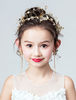 Blumenmädchen Headpieces Gold Ohrringe Stirnband Kinder Haarschmuck