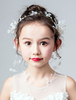 Blumenmädchen Headpieces Stirnband Blumen Elfenbein Kinder Haarschmuck