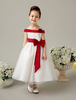 Blumenmädchen-Kleid aus Satin