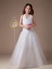 Blumenmädchen Kleid aus Tüll in Weiß