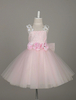 Blumenmädchen Kleider A-Linie- Hellrosa Abendkleider für Hochzeit knielang viereckiger Ausschnitt Satingewebe ärmellos kleid blumenmädchen
