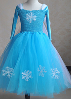 Blumenmädchen Kleider A-Linie- Wasserblau Abendkleider für Hochzeit knöchellang mit Rundkragen Hochzeit gemischten Baumwollen Langarm
