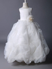 Blumenmädchen Kleider Abendkleider für Hochzeit Organza ärmellos A-Linie- Hochzeit mit Rundkragen kleid blumenmädchen bodenlang und Reißverschluss