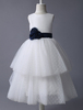 Blumenmädchen Kleider Abendkleider für Hochzeit Polyester ärmellos A-Linie- Hochzeit mit Rundkragen kleid blumenmädchen knöchellang