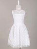 Blumenmädchen Kleider Abendkleider für Hochzeit Tüll Mädchenbekleidung ärmellos A-Linie- Hochzeit mit Rundkragen kleid blumenmädchen knielang