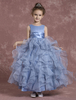 Blumenmädchen Kleider Babyblau Abendkleider für Hochzeit Satingewebe Prom- mit Rundkragen Hochzeit knöchellang kleid blumenmädchen und Reißverschluss