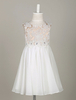 Blumenmädchen Kleider Champagner Abendkleider für Hochzeit Satingewebe ärmellos A-Linie- Hochzeit mit Rundkragen kleid blumenmädchen wadenlang
