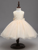 Blumenmädchen Kleider Champagner Abendkleider für Hochzeit Tüll Mädchen Abendmode & Festliche Kleider ärmellos Prinzessin Hochzeit