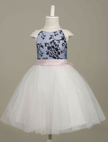 Blumenmädchen Kleider Elfenbeinfarbe Abendkleider für Hochzeit Satingewebe Kurzarm A-Linie- Hochzeit mit Bateau-Kragen knielang