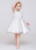 Blumenmädchen Kleider Elfenbeinfarbe Abendkleider für Hochzeit Spitze ärmellos Prinzessin Hochzeit mit Rundkragen kleid blumenmädchen knielang