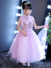 Blumenmädchen Kleider Empire- Fuchsienrosa Abendkleider für Hochzeit knöchellang Halskragen Satingewebe ärmellos kleid blumenmädchen