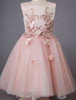 Blumenmädchen Kleider Lachsrosa Abendkleider für Hochzeit Satingewebe ärmellos A-Linie- Hochzeit mit Rundkragen kleid blumenmädchen knielang