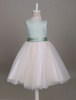 Blumenmädchen Kleider Mintgrün Abendkleider für Hochzeit Tüll ärmellos Prinzessin Hochzeit mit Rundkragen kleid blumenmädchen knielang