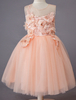 Blumenmädchen Kleider Orange Abendkleider für Hochzeit Satingewebe ärmellos A-Linie- Hochzeit mit Rundkragen kleid blumenmädchen knielang