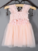 Blumenmädchen Kleider Peach Abendkleider für Hochzeit Tüll Mädchen Abendmode & Festliche Kleider ärmellos Prinzessin Hochzeit viereckiger Ausschnitt