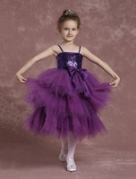 Blumenmädchen Kleider Prinzessin Lavendel Abendkleider für Hochzeit wadenlang viereckiger Ausschnitt Hochzeit Satingewebe kleid blumenmädchen