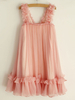 Blumenmädchen Kleider Prinzessin Rosa Abendkleider für Hochzeit knielang mit Trägern Hochzeit Chiffon ärmellos kleid blumenmädchen