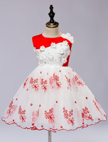 Blumenmädchen Kleider Prinzessin Schwarz Abendkleider für Hochzeit knielang mit Rundkragen Satingewebe ärmellos kleid blumenmädchen