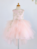 Blumenmädchen Kleider Rosa Abendkleider für Hochzeit Tüll ärmellos Prinzessin Hochzeit mit Rundkragen kleid blumenmädchen knielang und Reißverschluss