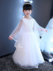Blumenmädchen Kleider Weiß Abendkleider für Hochzeit Tüll Langarm Prinzessin Hochzeit mit Rundkragen kleid blumenmädchen knöchellang