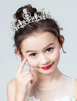 Blumenmädchen Krone Tiara Strass Silber Kopfschmuck Kinder Haarschmuck