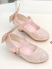 Blumenmädchen Schuhe Rosa PU Leder Strass Party Schuhe Für Kinder