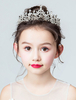 Blumenmädchen Tiara Krone Strass Kopfschmuck Silber Kinder Haarschmuck