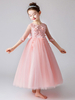 Blumenmädchenkleider Jewel Neck Halbarm Bögen Kinder Partykleider