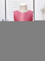 Blumenmädchenkleider Jewel Neck Polyester Ärmellos Polyester Baumwolle Tüll Knielang A-Linie Bestickte Kinder Partykleider