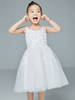 Blumenmädchenkleider Jewel Neck Sleeveless Bestickte Kinder Social Party Kleider