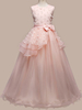 Blumenmädchenkleider Jewel Neck Sleeveless bodenlangen Bögen Kids Pageant Party Kleider