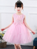Blumenmädchenkleider Jewel Neck Sleeveless Bows Kinder Partykleider
