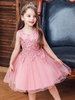 Blumenmädchenkleider Jewel Neck Sleeveless Lace Kids Social Party Kleider
