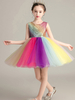 Blumenmädchenkleider Jewel Neck Tulle Ärmellose knielange Kinderwettbewerbskleider