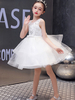 Blumenmädchenkleider Jewel Neck Tulle Ärmellose knielange Princess Kids Pageant Kleider